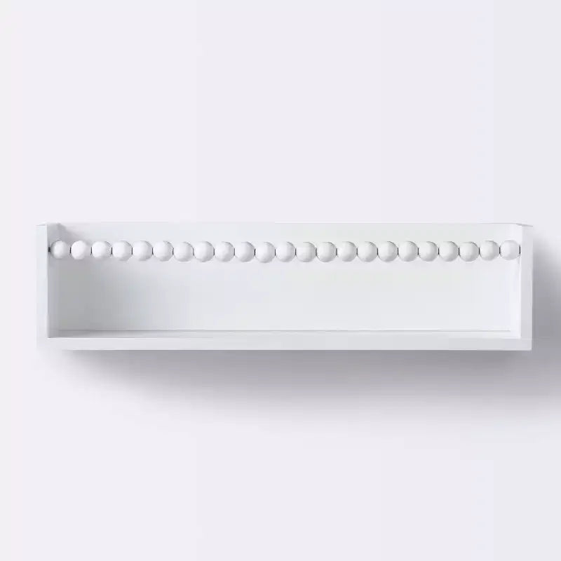 Beaded Decorative Wall Shelf - White - Cloud Island™: MDF Frame, Painted Finish, Includes Screws and Anchors