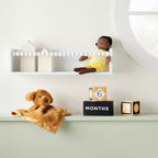 Mensole a muro decorative con perline - Bianche, Cornice in MDF