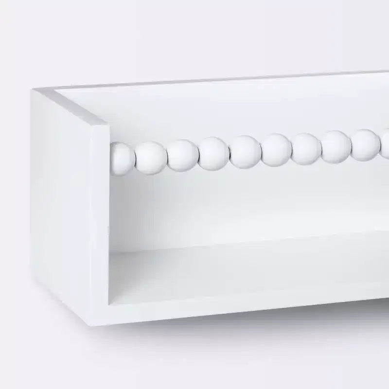 Mensole a muro decorative con perline - Bianche, Cornice in MDF