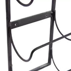 Portabottiglie da parete in metallo industriale - Nero