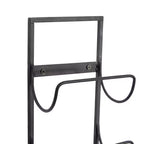 Portabottiglie da parete in metallo industriale - Nero