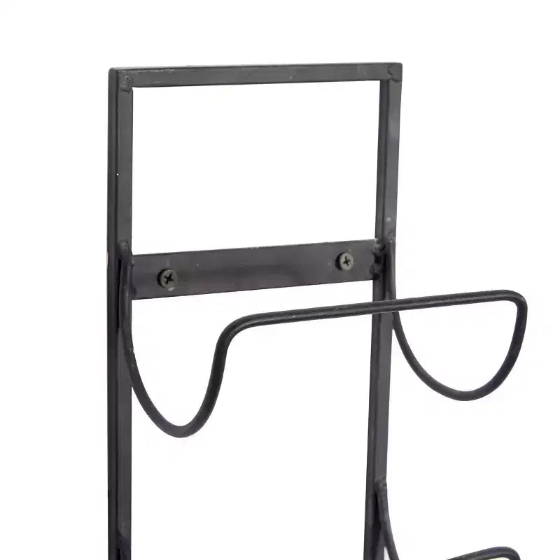 Portabottiglie da parete in metallo industriale - Nero