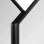 Set di specchi da parete esagonali 71 x 68,5 cm - Cornice nera, design impilato a 3 pezzi