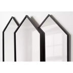 Set di specchi da parete esagonali 71 x 68,5 cm - Cornice nera, design impilato a 3 pezzi