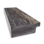 Specchio da Parete Quadrato Incorniciato 24" x 24" con Bordo Smussato – Finitura Carbone Rustico