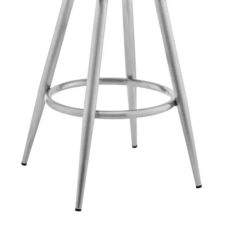Sgabello da bar girevole da 26" con altezza da bancone, rivestimento in similpelle e struttura in acciaio