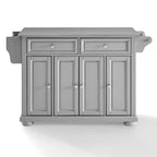Carrello da cucina con isola e piano in acciaio inox e contenitore