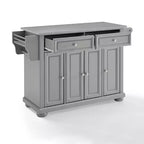 Carrello da cucina con isola e piano in acciaio inox e contenitore