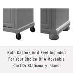 Carrello da cucina con isola e piano in acciaio inox e contenitore