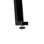 Tavolo da Bar 104,77 cm in Acciaio con Piano in Legno Massello di Olmo, Nero, 2 Posti