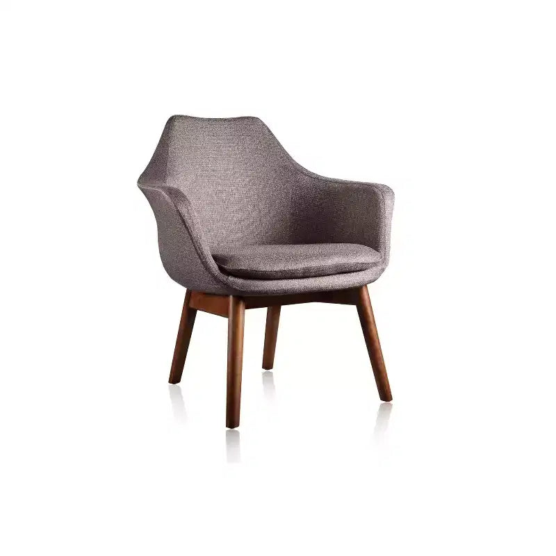 Poltrona d'Appoggio Mid-Century Moderna in Twill Grigio