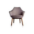 Poltrona d'Appoggio Mid-Century Moderna in Twill Grigio