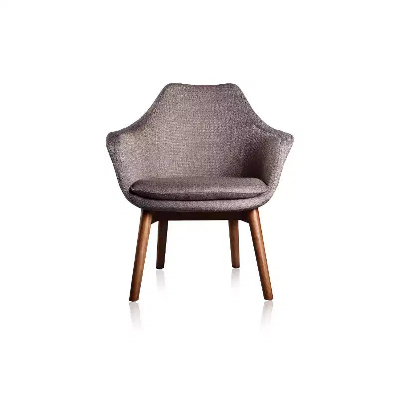 Poltrona d'Appoggio Mid-Century Moderna in Twill Grigio