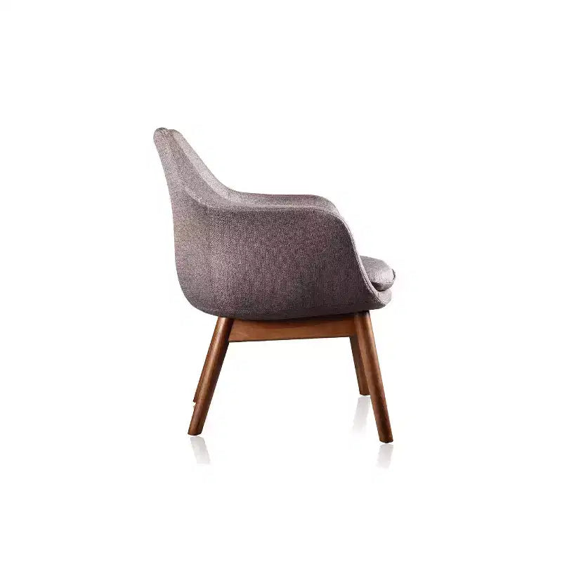 Poltrona d'Appoggio Mid-Century Moderna in Twill Grigio
