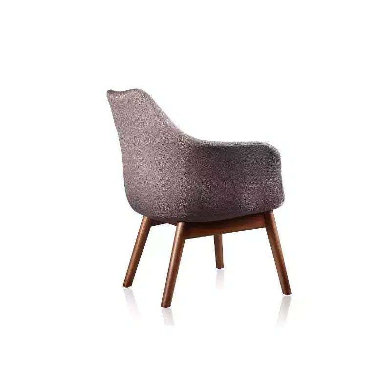 Poltrona d'Appoggio Mid-Century Moderna in Twill Grigio