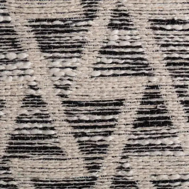 Pouf quadrato nero/avorio