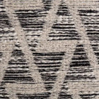 Pouf quadrato nero/avorio