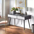 Scrivania Mid-Century Modern a 2 cassetti – Nera