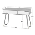 Scrivania Mid-Century Modern a 2 cassetti – Nera