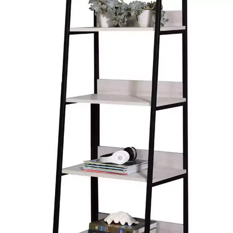 Libreria a scaletta a 5 ripiani da 170 cm con struttura in metallo