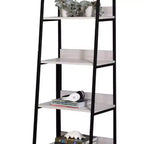 Libreria a scaletta a 5 ripiani da 170 cm con struttura in metallo