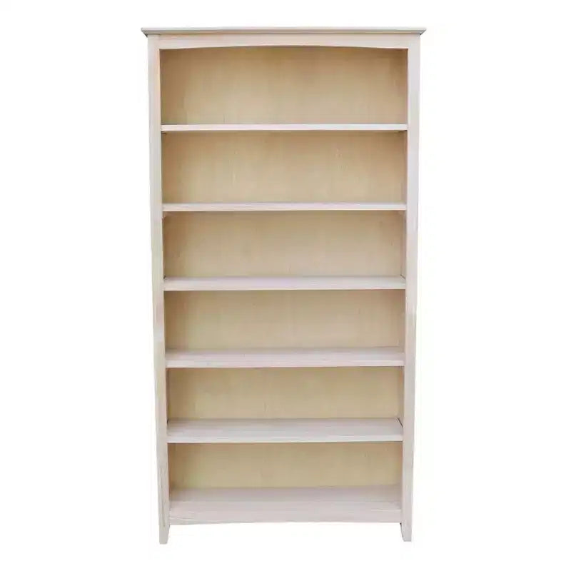 Libreria Shaker non rifinita 183 x 96 cm – Pará in legno massiccio, 6 ripiani