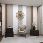 Set di 3 Bauli Decorativi Contenitori – Marrone Scuro, Finitura Anticata