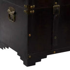 Set di 3 Bauli Decorativi Contenitori – Marrone Scuro, Finitura Anticata