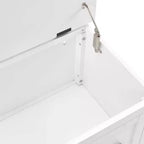 Ingresso con panca contenitore – Bianco, schienale a spina di pesce, 4 ganci