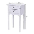 Tavolino con 2 Cassetti – MDF Bianco