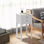 Tavolino con 2 Cassetti – MDF Bianco