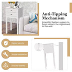 Tavolino con 2 Cassetti – MDF Bianco