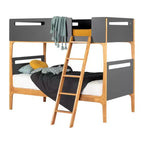 Letto a castello matrimoniale moderno con struttura in legno laminato