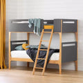 Letto a castello matrimoniale moderno con struttura in legno laminato