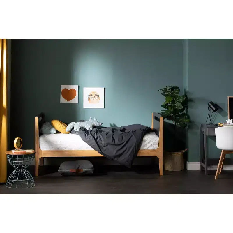 Letto a castello matrimoniale moderno con struttura in legno laminato