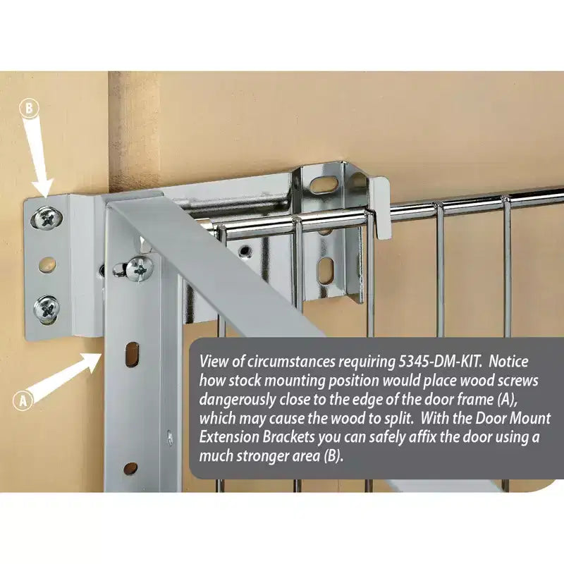 Kit di estensione hardware per il montaggio su anta di armadio per contenitori della serie 5349 (confezione da 4)