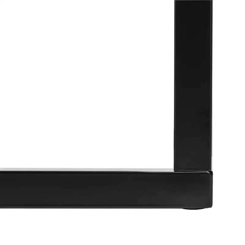 Tavolino laterale a C in ferro nero con porte USB
