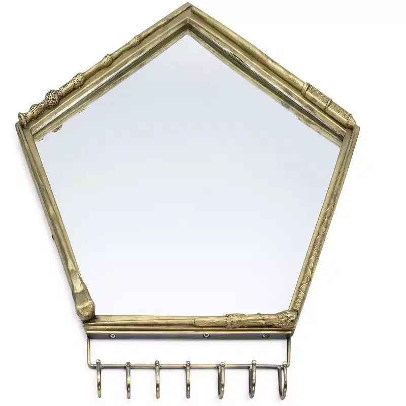 Ukonic Harry Potter Wand Wall Mirror with Jewelry Hooks Storage Rack