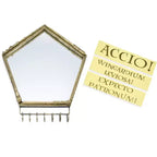 Specchio da Parete Pentagonale con Ganci e Motivo Decorativo a Bacchetta