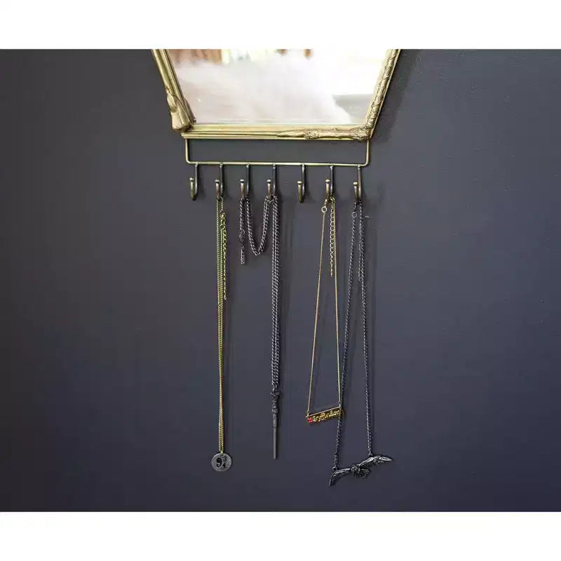 Specchio da Parete Pentagonale con Ganci e Motivo Decorativo a Bacchetta