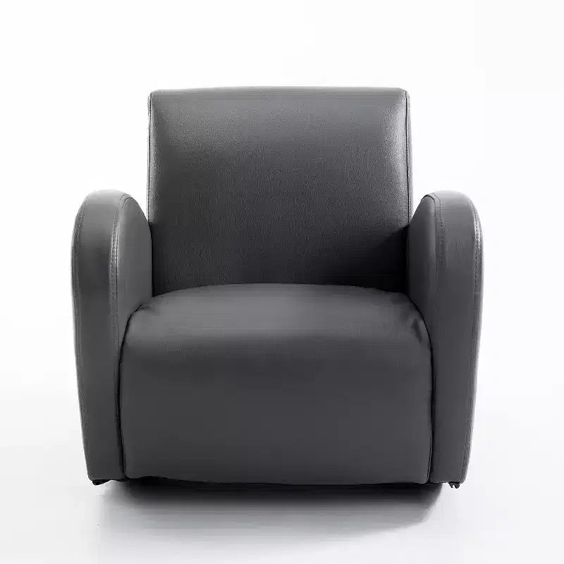 Divano Sedia a Dondolo per Bambini con Tasche Laterali, Poltroncina per Bambini in Pelle PU, Grigio