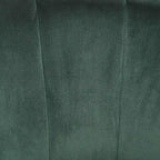 Poltrona d'accento trapuntata in velluto verde con gambe in metallo dorato