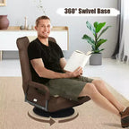Sedia da gaming da pavimento girevole a 360 gradi con schienale pieghevole e regolabile