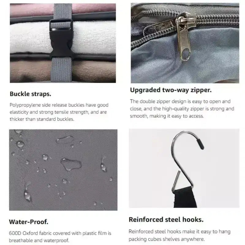 Organizzatore da Viaggio a Scomparti (3 piani) con Scomparto per il Bucato - Grande