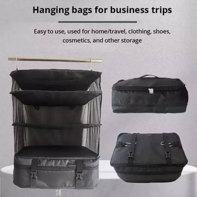 Organizzatore da Viaggio a Scomparti (3 piani) con Scomparto per il Bucato - Grande