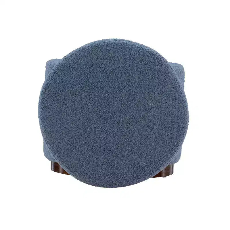 Pouf Contenitore Rotondo Rivestito in Similpelle