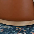 Pouf Contenitore Rotondo Rivestito in Similpelle