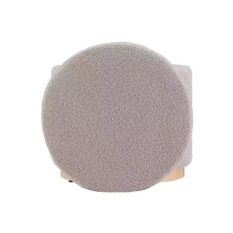Pouf Contenitore Rotondo Rivestito in Similpelle