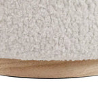 Pouf Contenitore Rotondo Rivestito in Similpelle
