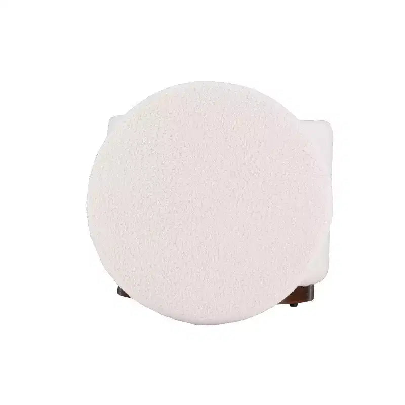 Pouf Contenitore Rotondo Rivestito in Similpelle
